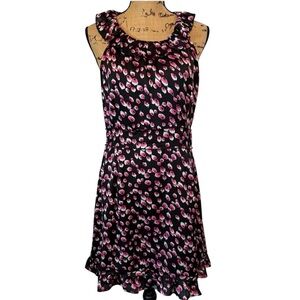 C. Luce Black and pink Sleeveless fit and flare dress large